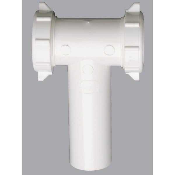 All-Source 1-1/2 In. Plastic Slip Joint Center Outlet Tee and Tailpiece 494895 - main